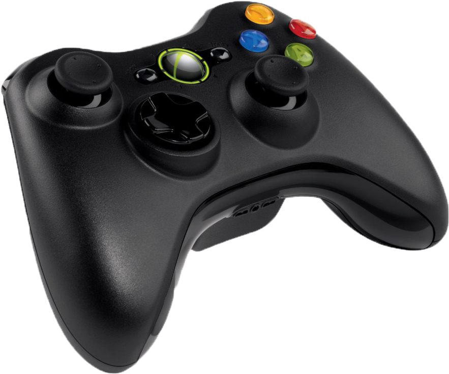 Black Xbox360 Controller PNG