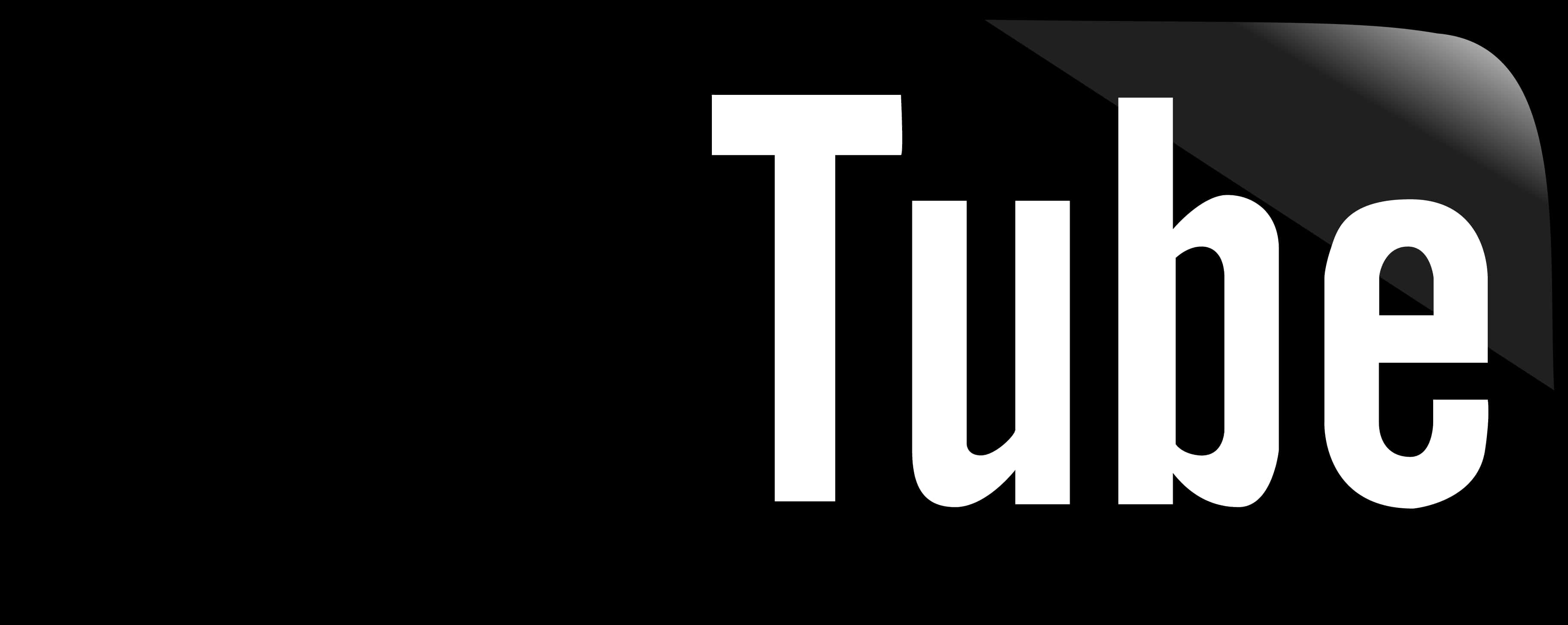 Black You Tube Logo PNG
