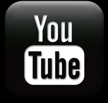 Black You Tube Logo Icon PNG