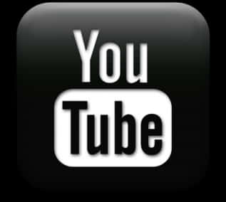 Black You Tube Logo Icon PNG