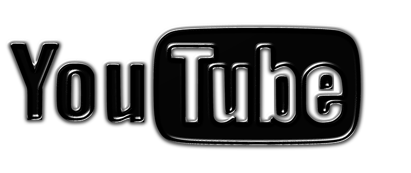 Black You Tube Logo3 D PNG