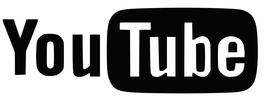 Black You Tube Logoon Dark Background PNG