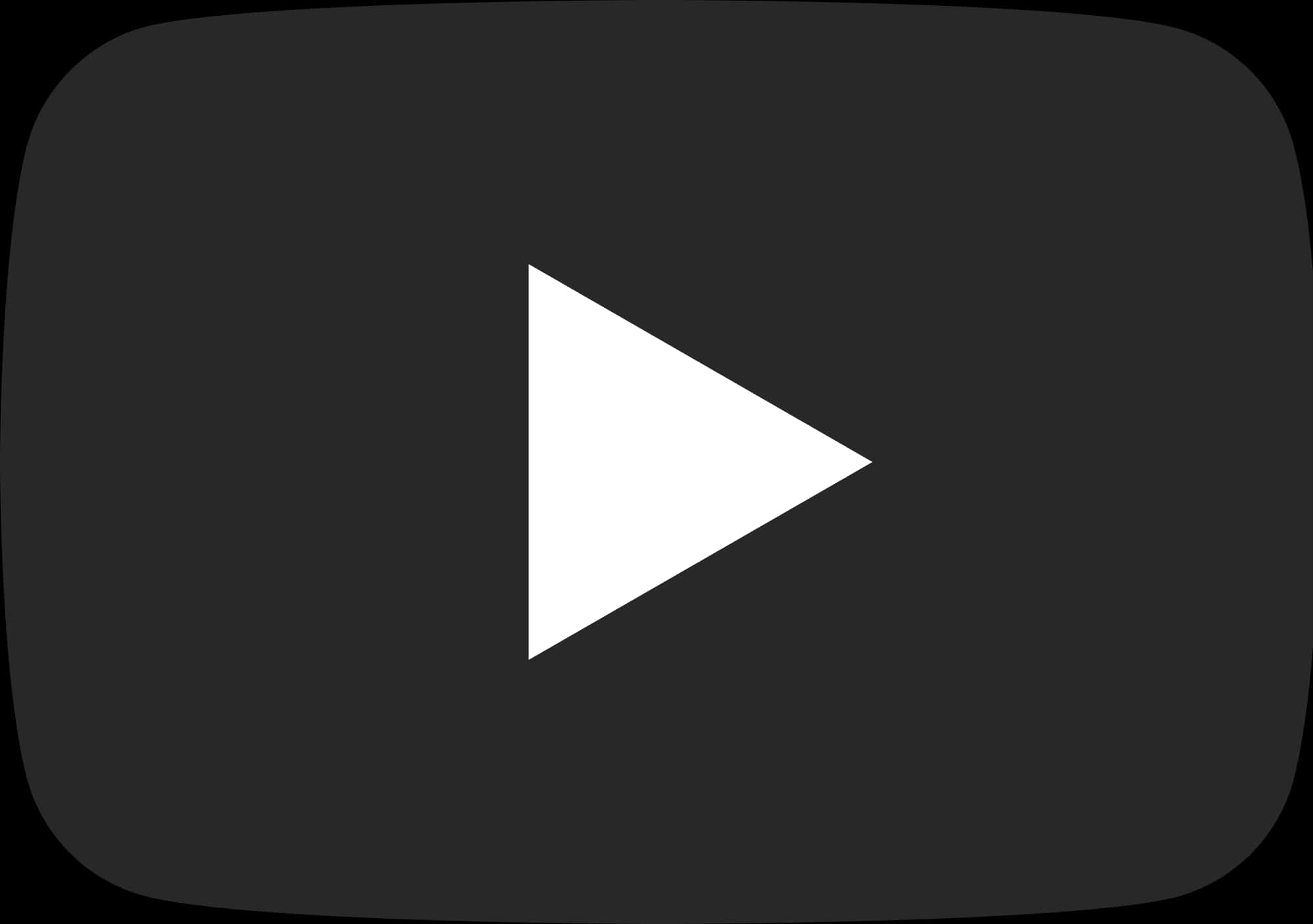 Black You Tube Play Button Icon PNG