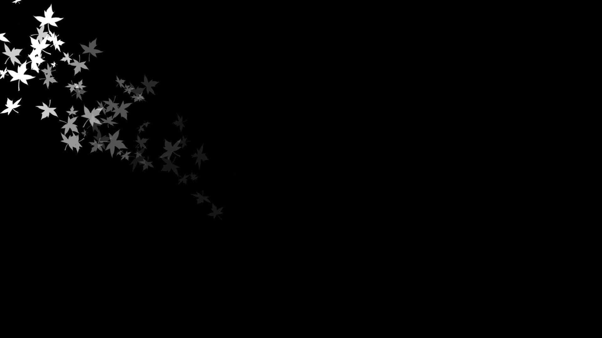 A Black Background With White Stars Flying In The Air