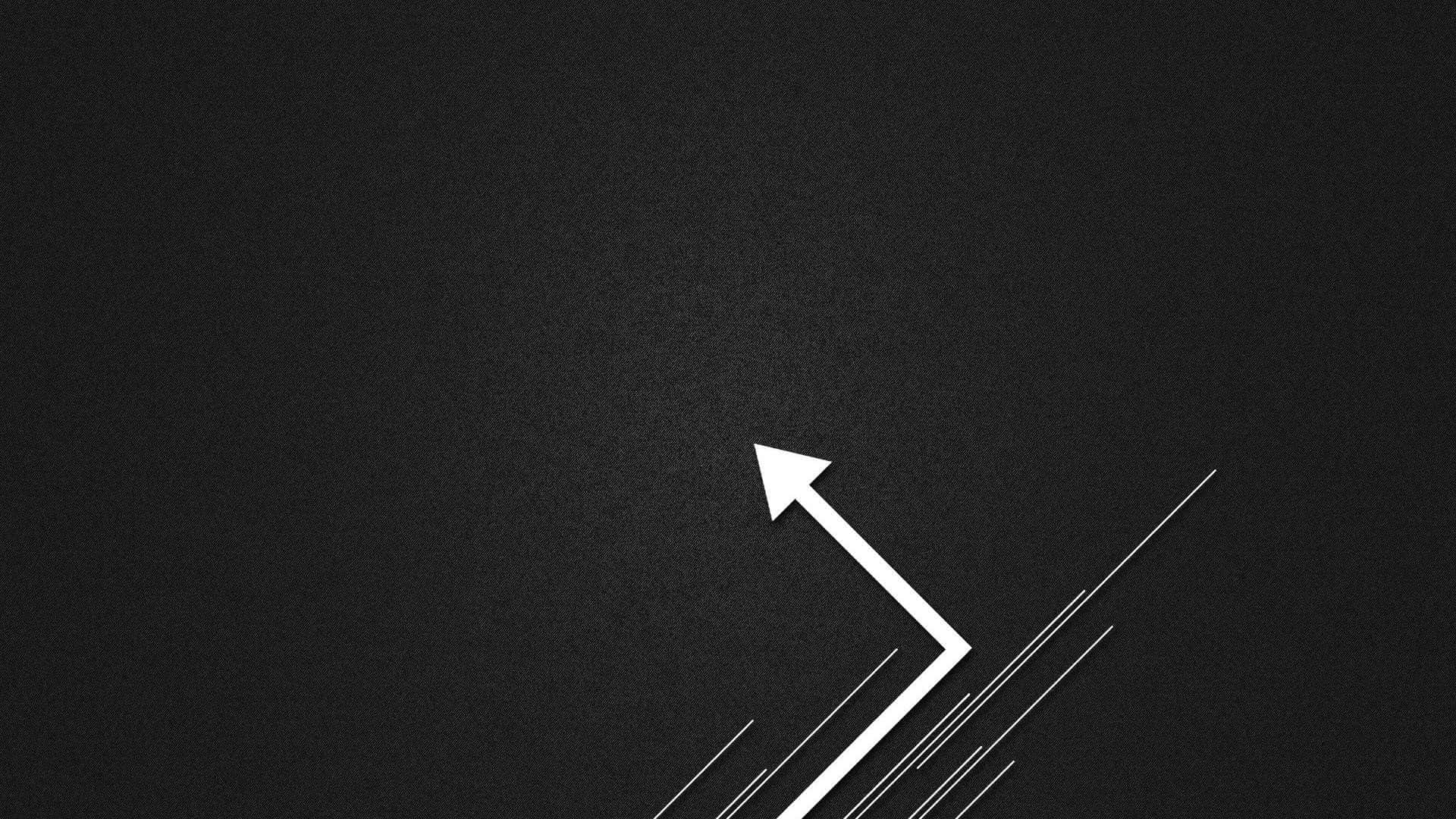 Arrow Pointing Up On A Black Background