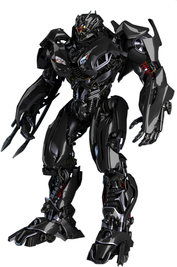Black_ Transformer_ Character_ Render PNG