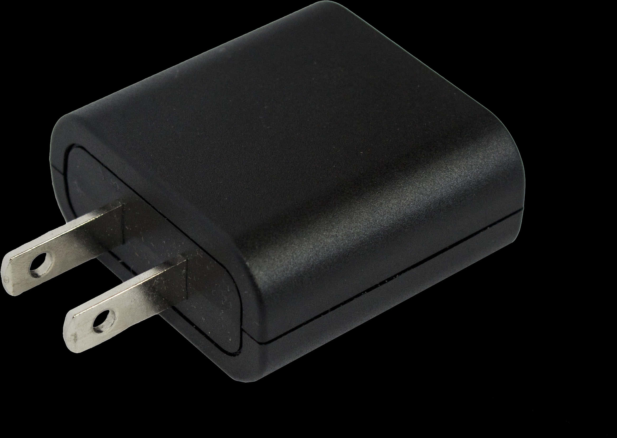 Black_ U S B_ Wall_ Charger_ Adapter PNG