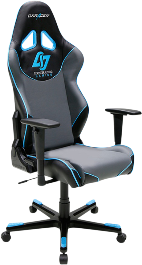 Blackand Blue D X Racer Gaming Chair PNG