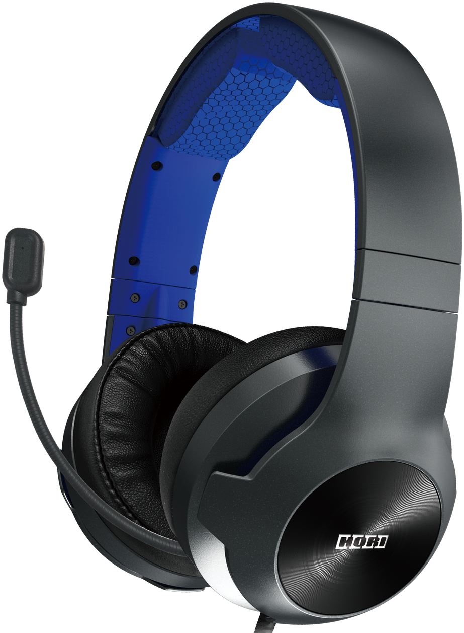 Blackand Blue Gaming Headset PNG