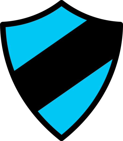 Blackand Blue Shield Graphic PNG