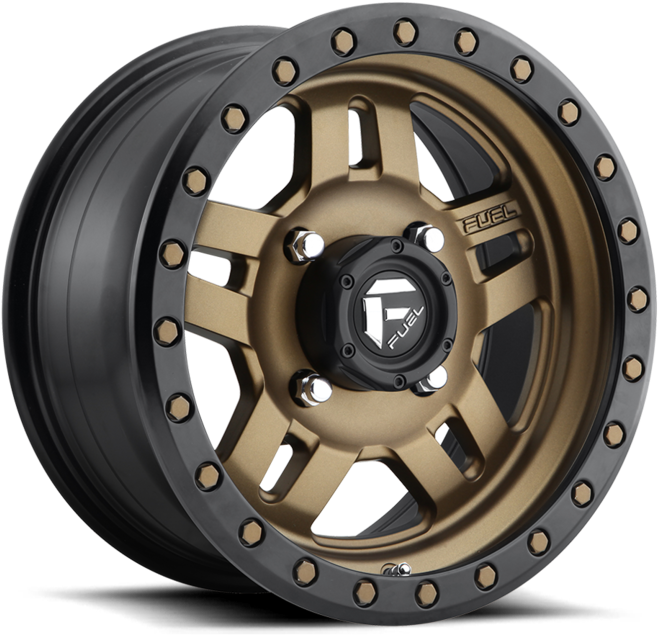 Blackand Gold Fuel Offroad Wheel PNG