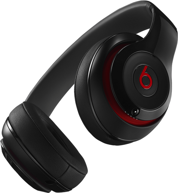 Blackand Red Over Ear Headphones PNG