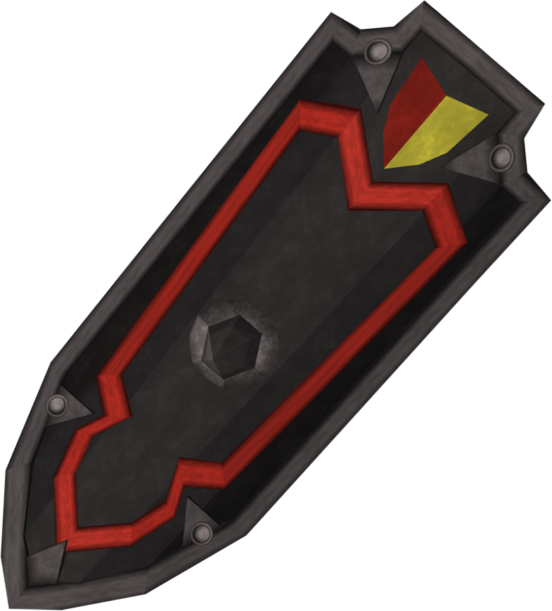 Blackand Red Shield Design PNG