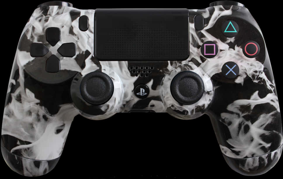 Blackand White Camouflage P S4 Controller PNG