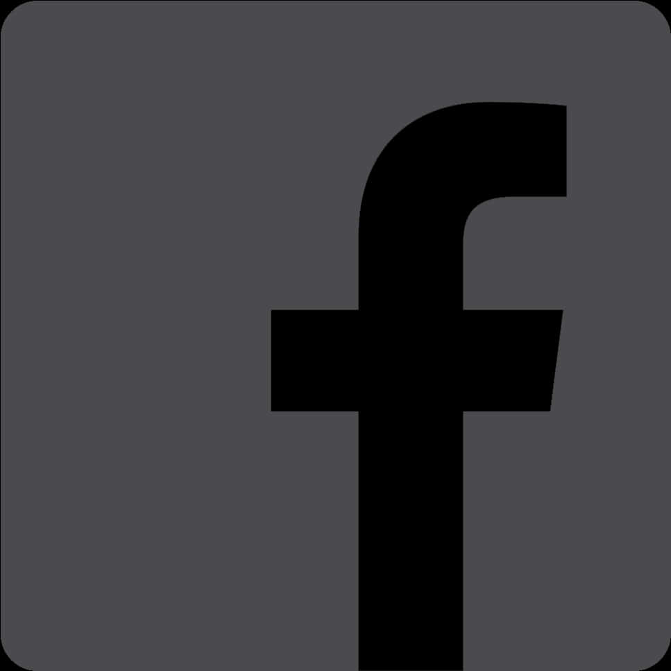 Blackand White Facebook Icon PNG