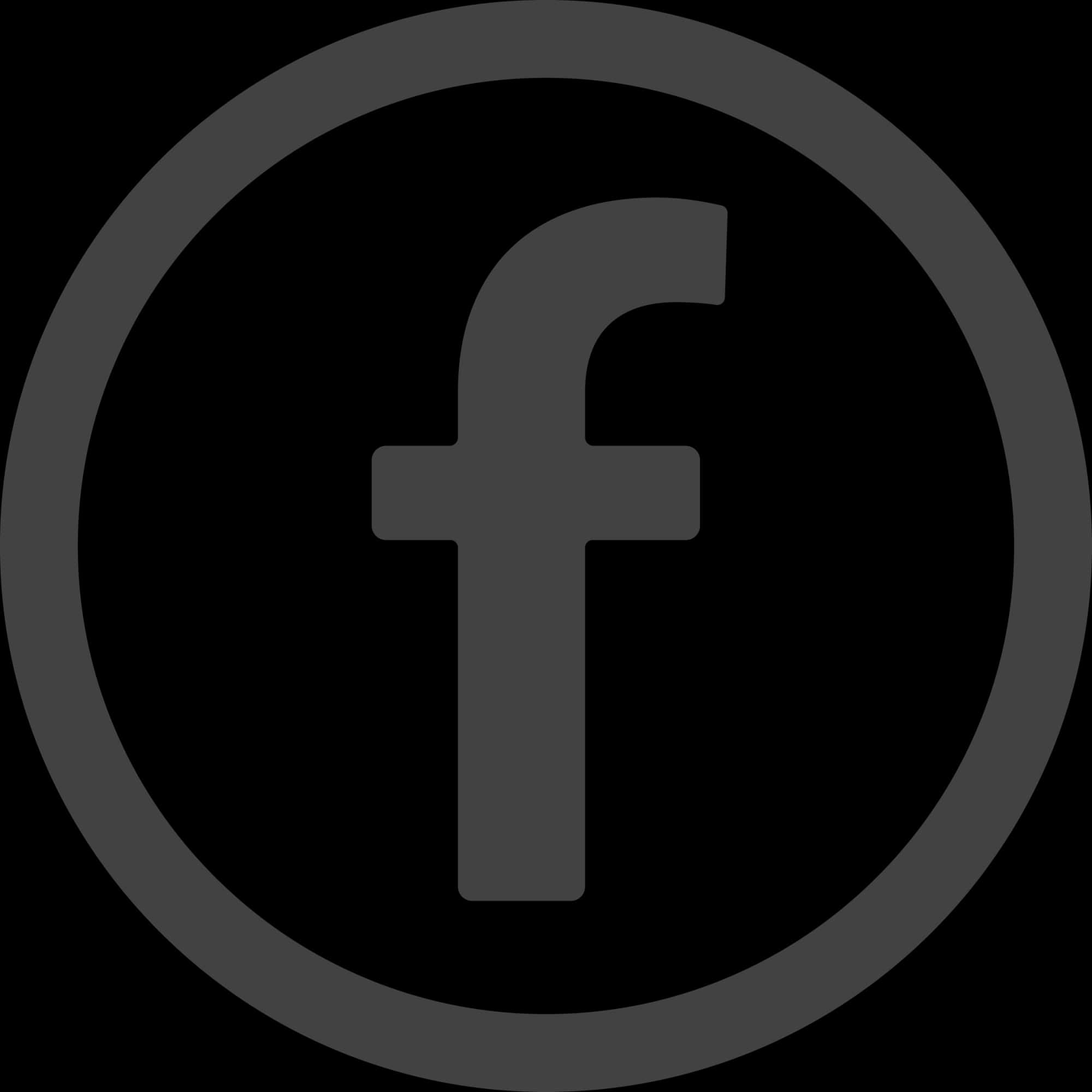 Blackand White Facebook Logo PNG