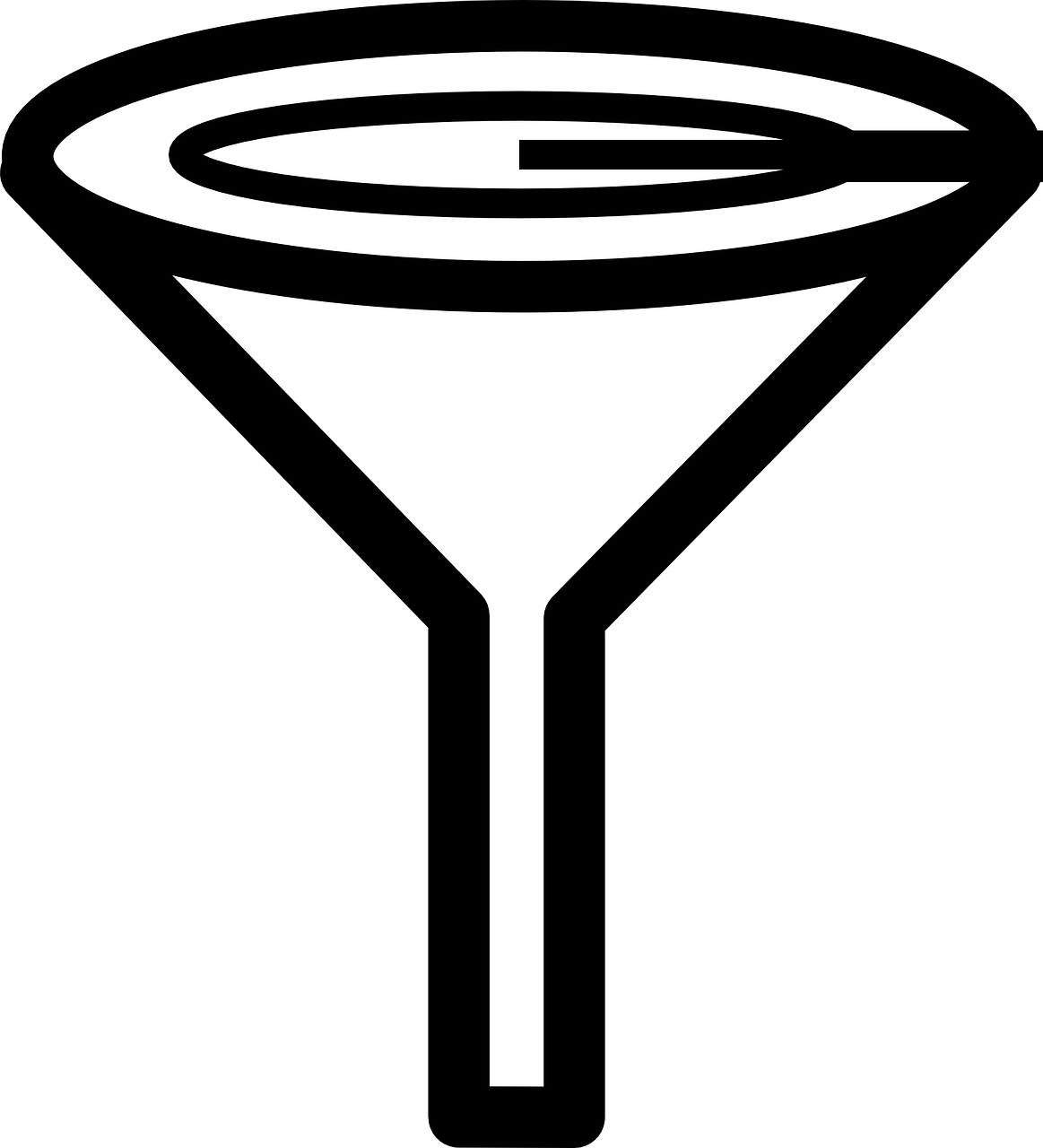 Blackand White Funnel Icon PNG