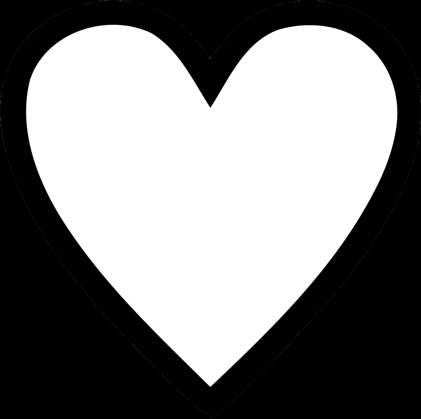 Blackand White Heart Graphic PNG