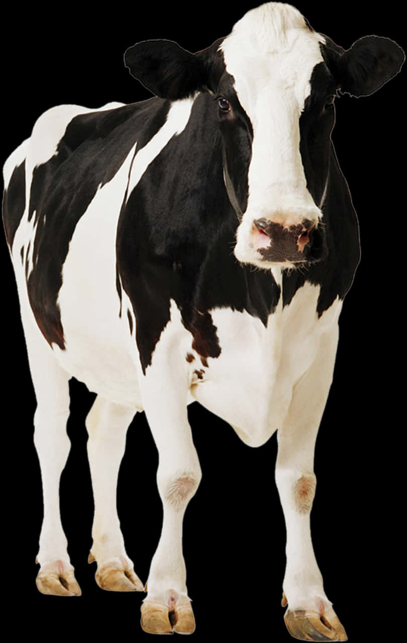 Blackand White Holstein Cow PNG