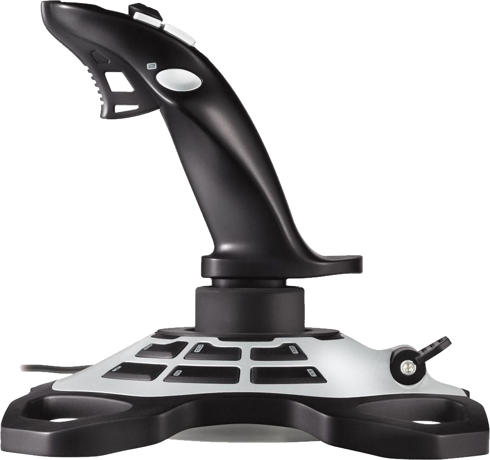 Blackand White Joystick Profile PNG