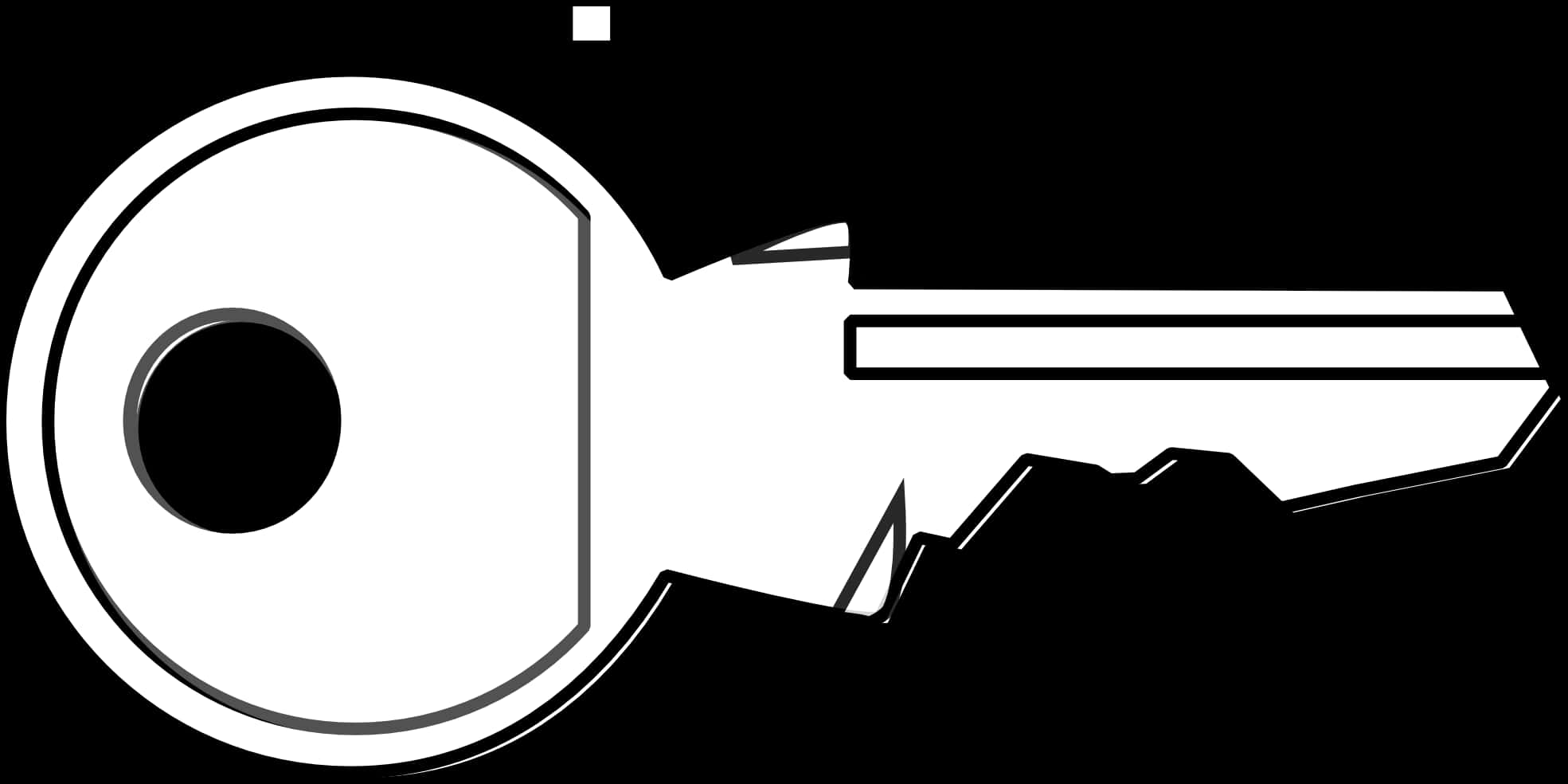 Blackand White Key Graphic PNG