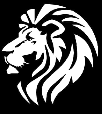 Download Blackand White Lion Silhouette | Wallpapers.com