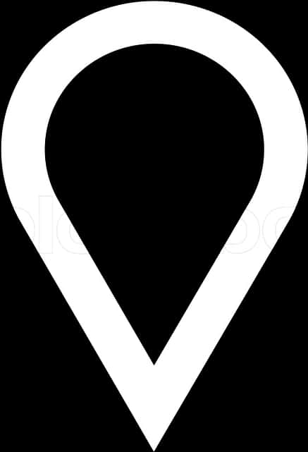 Blackand White Map Pin Icon PNG