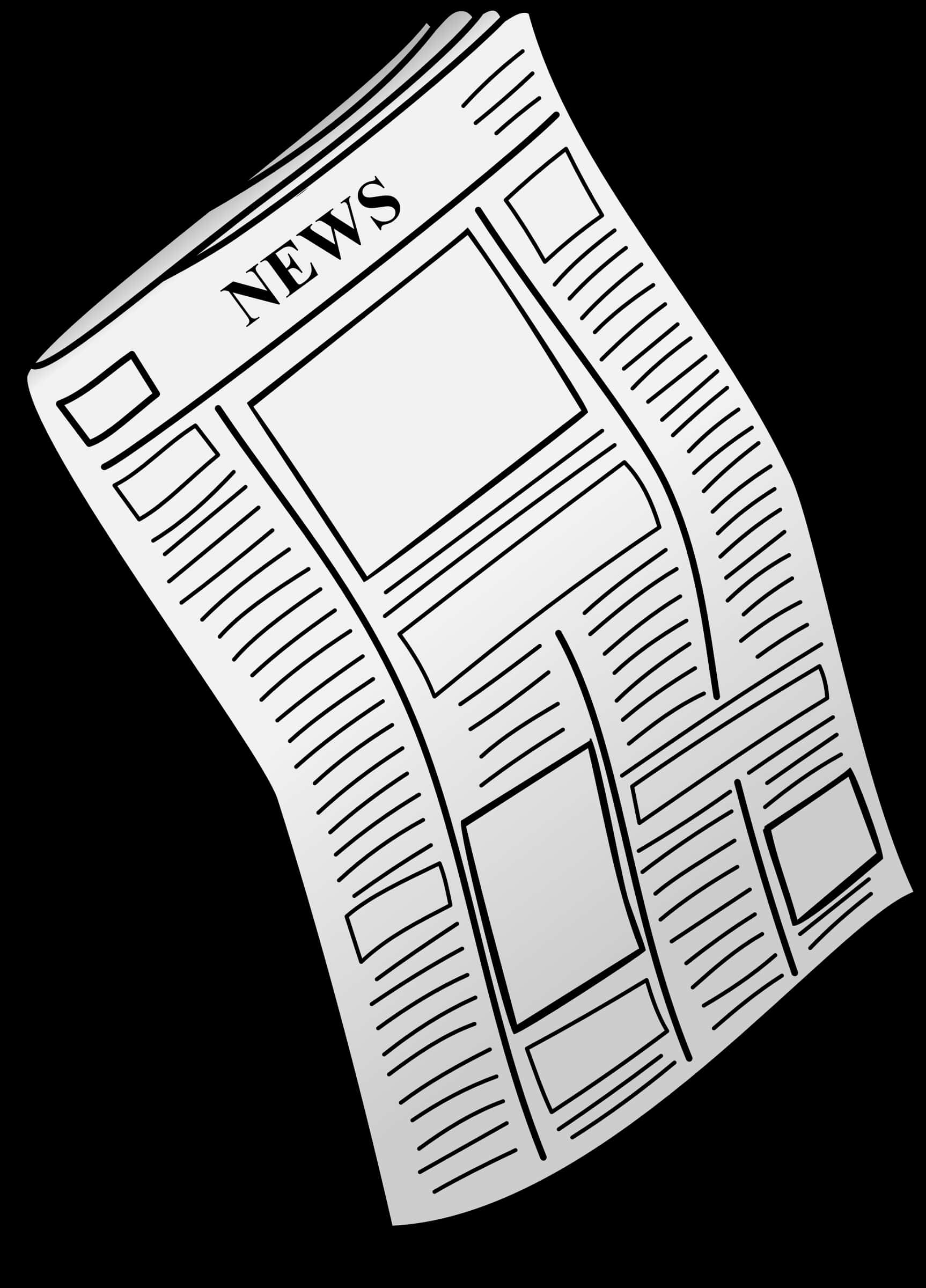 Blackand White Newsprint Graphic PNG