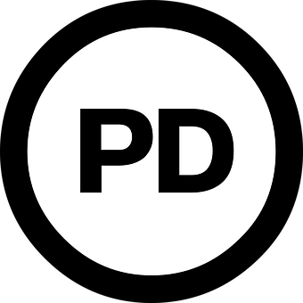 Blackand White P D Sign PNG