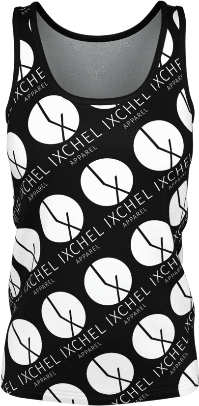 Blackand White Patterned Tank Top PNG