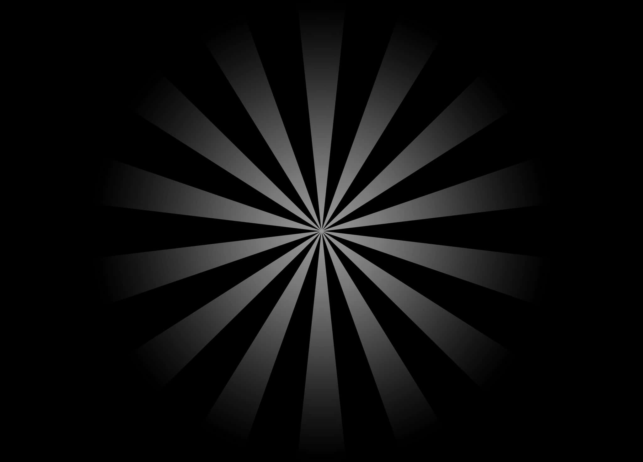 Blackand White Radial Design PNG