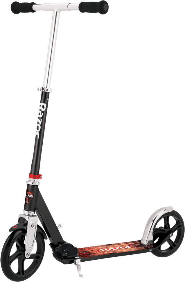 Blackand White Razor Scooter PNG