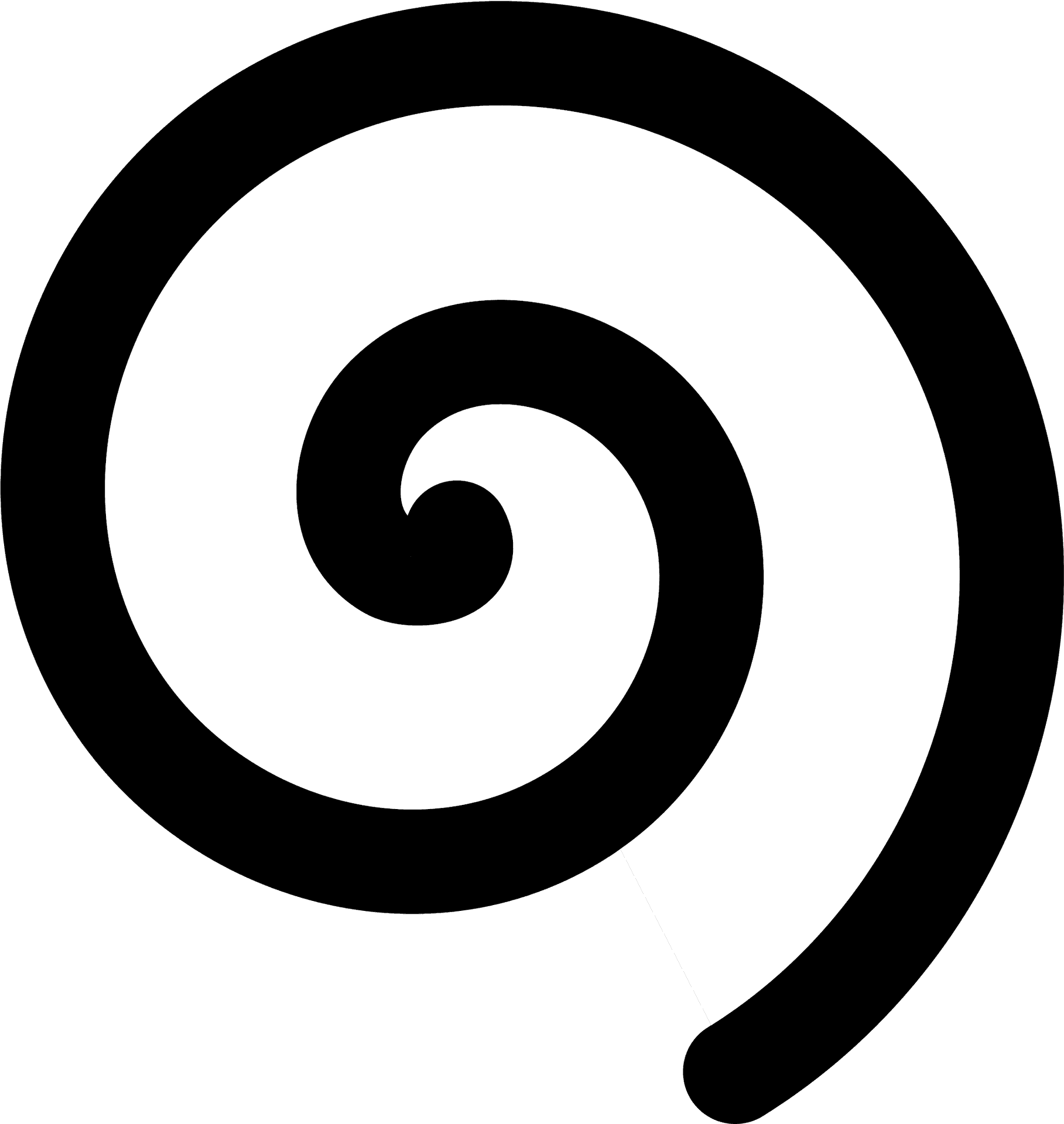 Blackand White Spiral Graphic PNG
