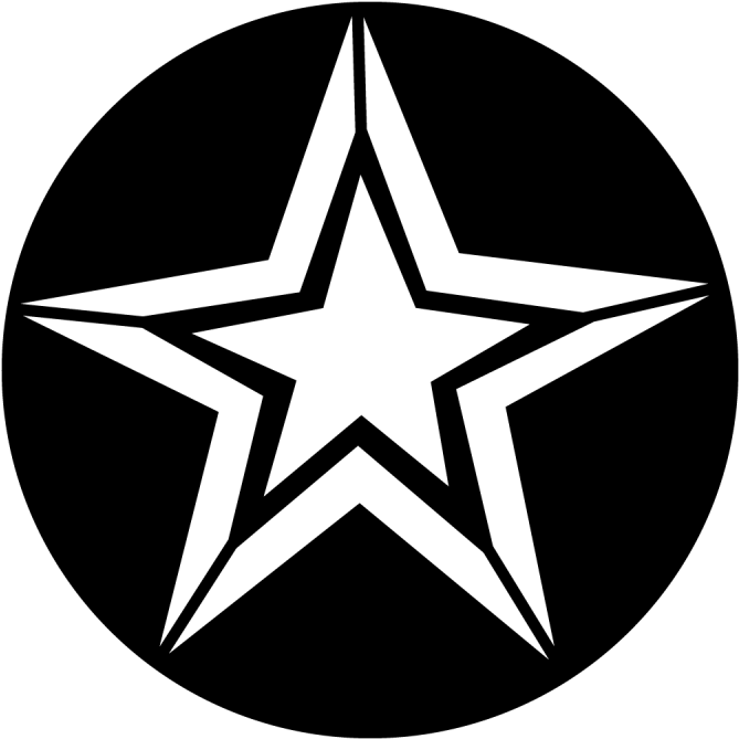 Blackand White Star Graphic PNG