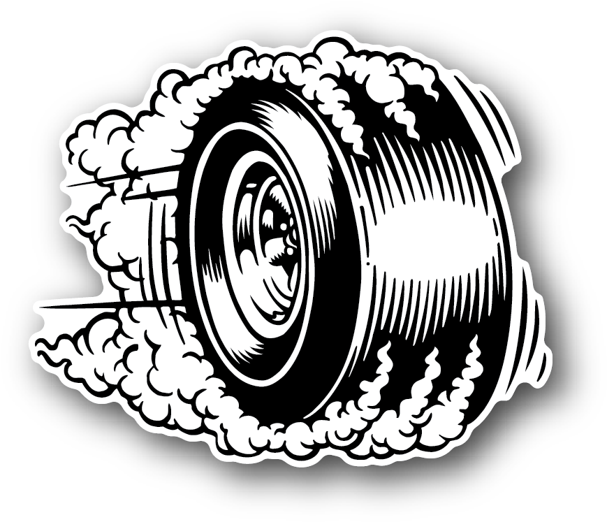 Blackand White Tire Clipart PNG