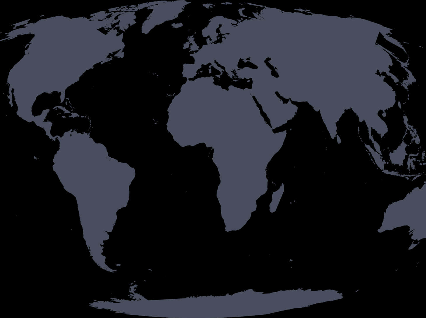 World Map Silhouette PNG