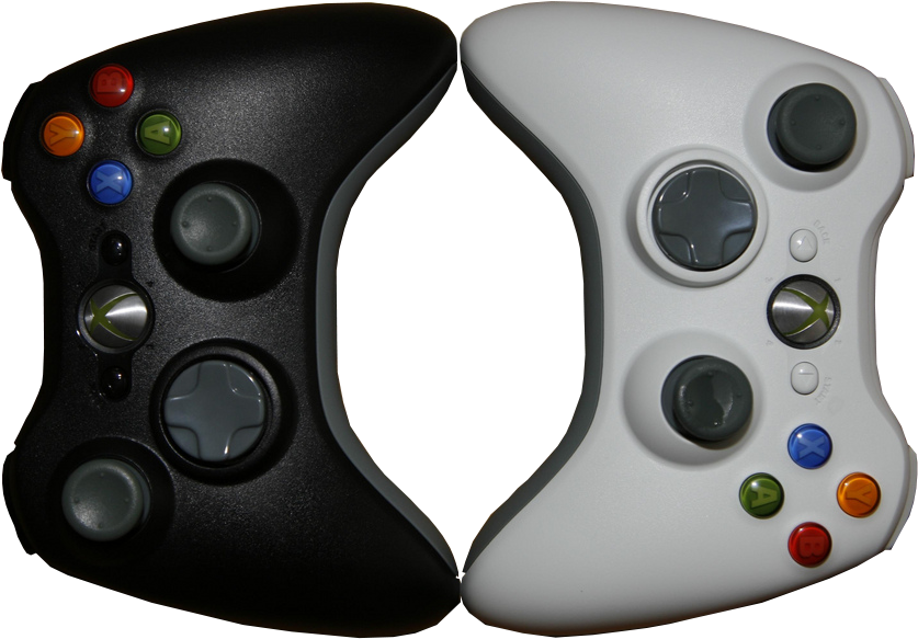 Blackand White Xbox Controllers SVG