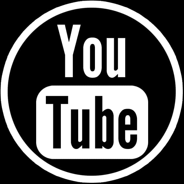 Blackand White You Tube Logo PNG