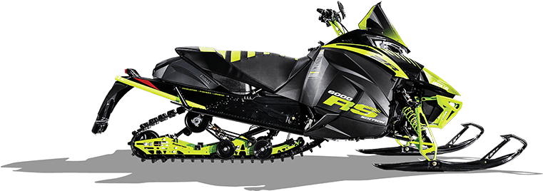 Blackand Yellow Snowmobile Profile PNG