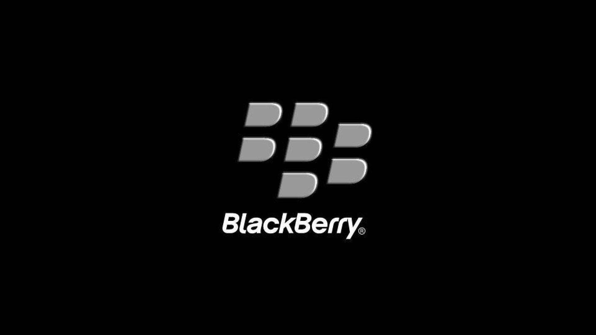 Logode Blackberry En Gris Y Negro. Fondo de pantalla