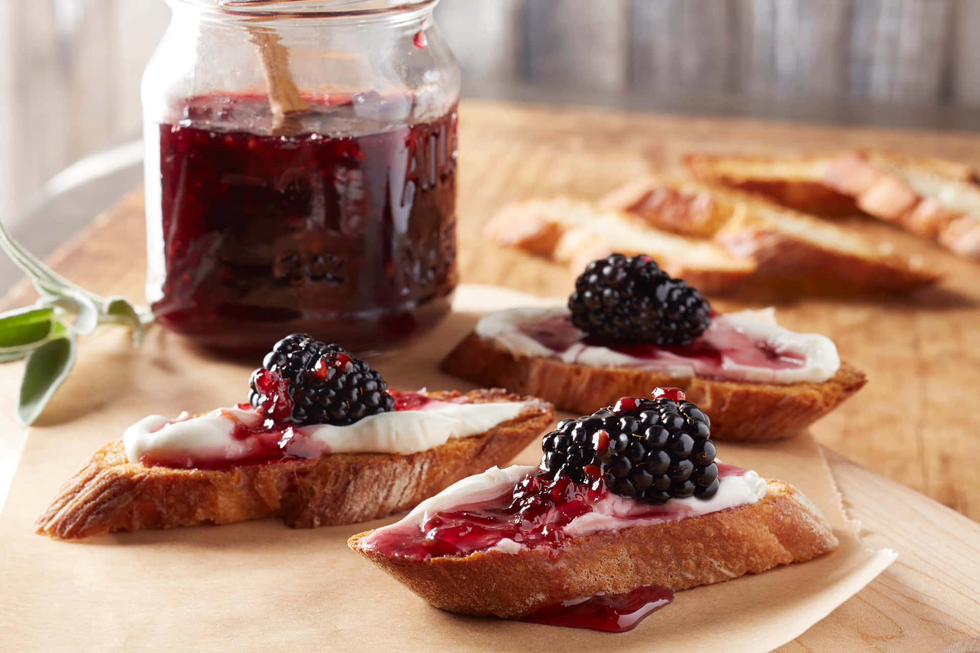 Enjoy the sweet taste of freshly made blackberry jam Wallpaper