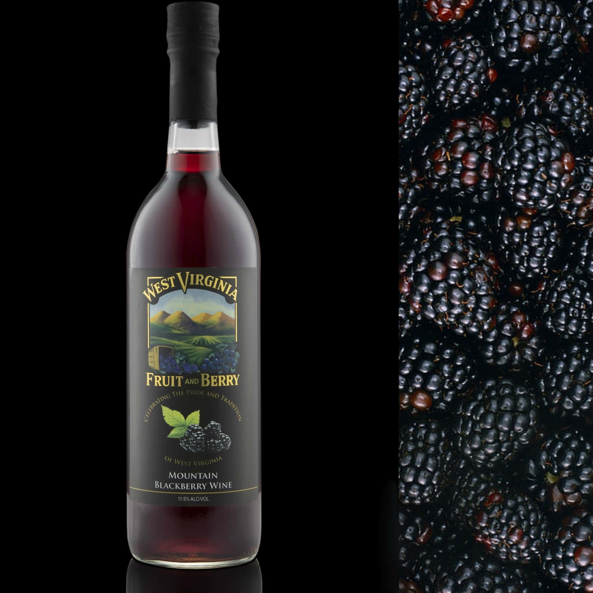 Enjoy The Rich, Sweet Flavor of Blackberry Wine Wallpaper
