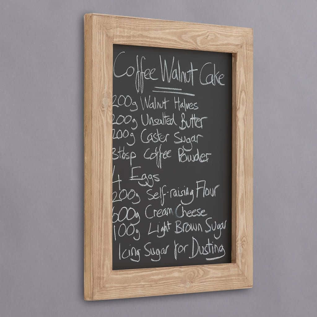 Blackboard Coffee Walnut Cake Background