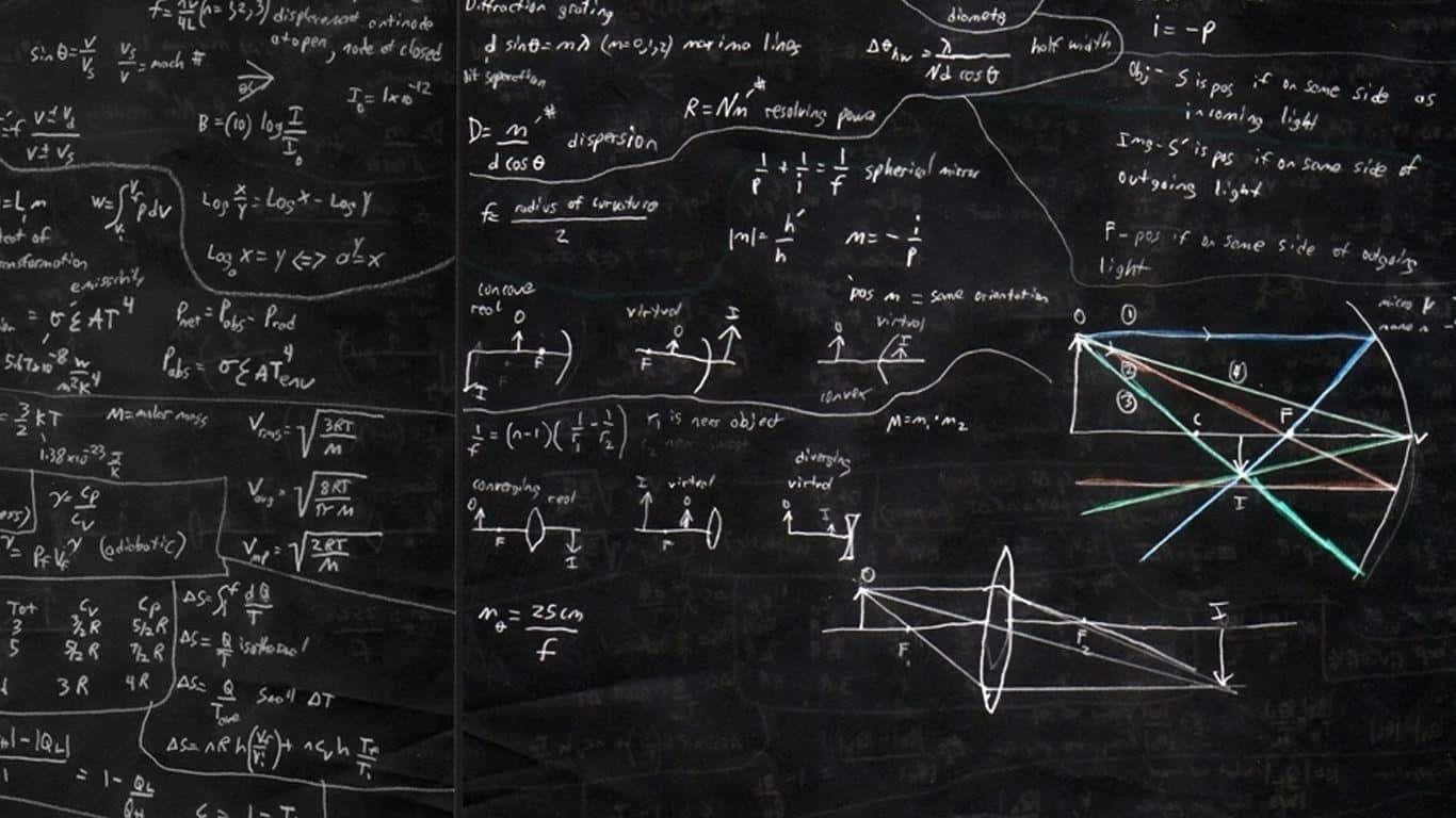 Aesthetic Physics Equations Blackboard Picture