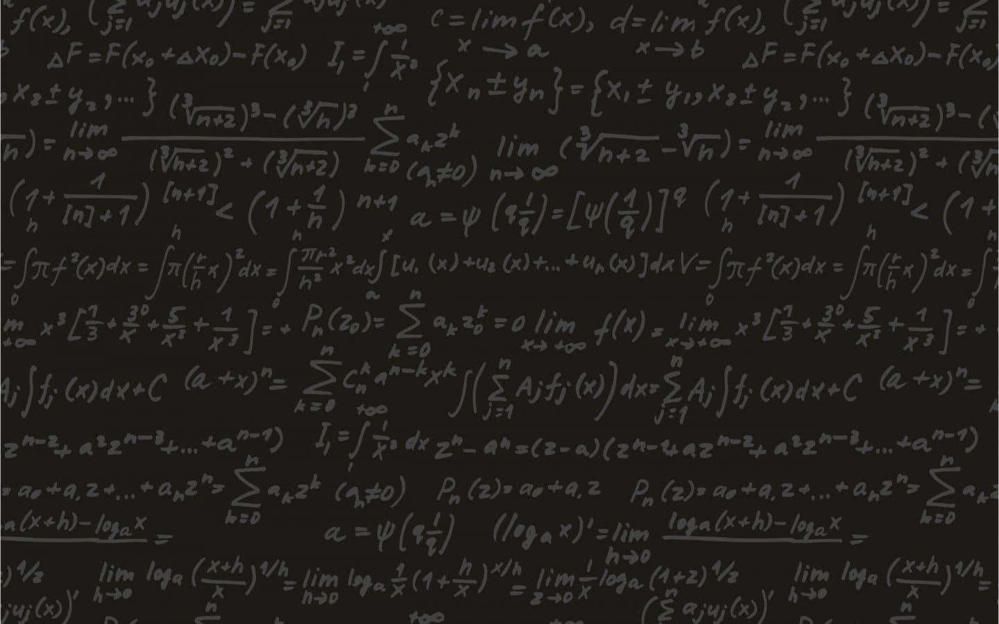 Blackboard Calculus Formulas Equations Picture