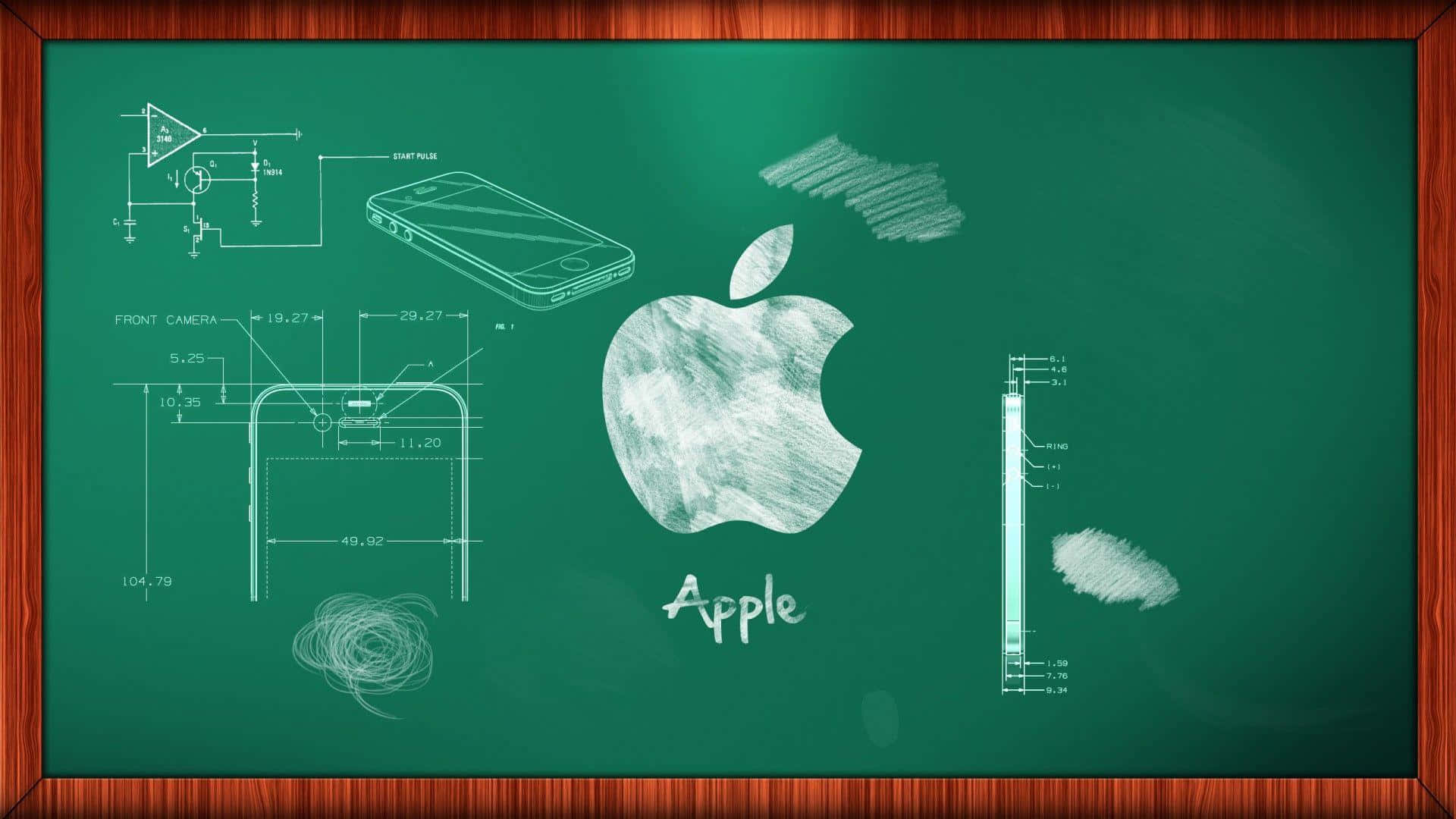Apple Logo Classroom Blackboard Picture