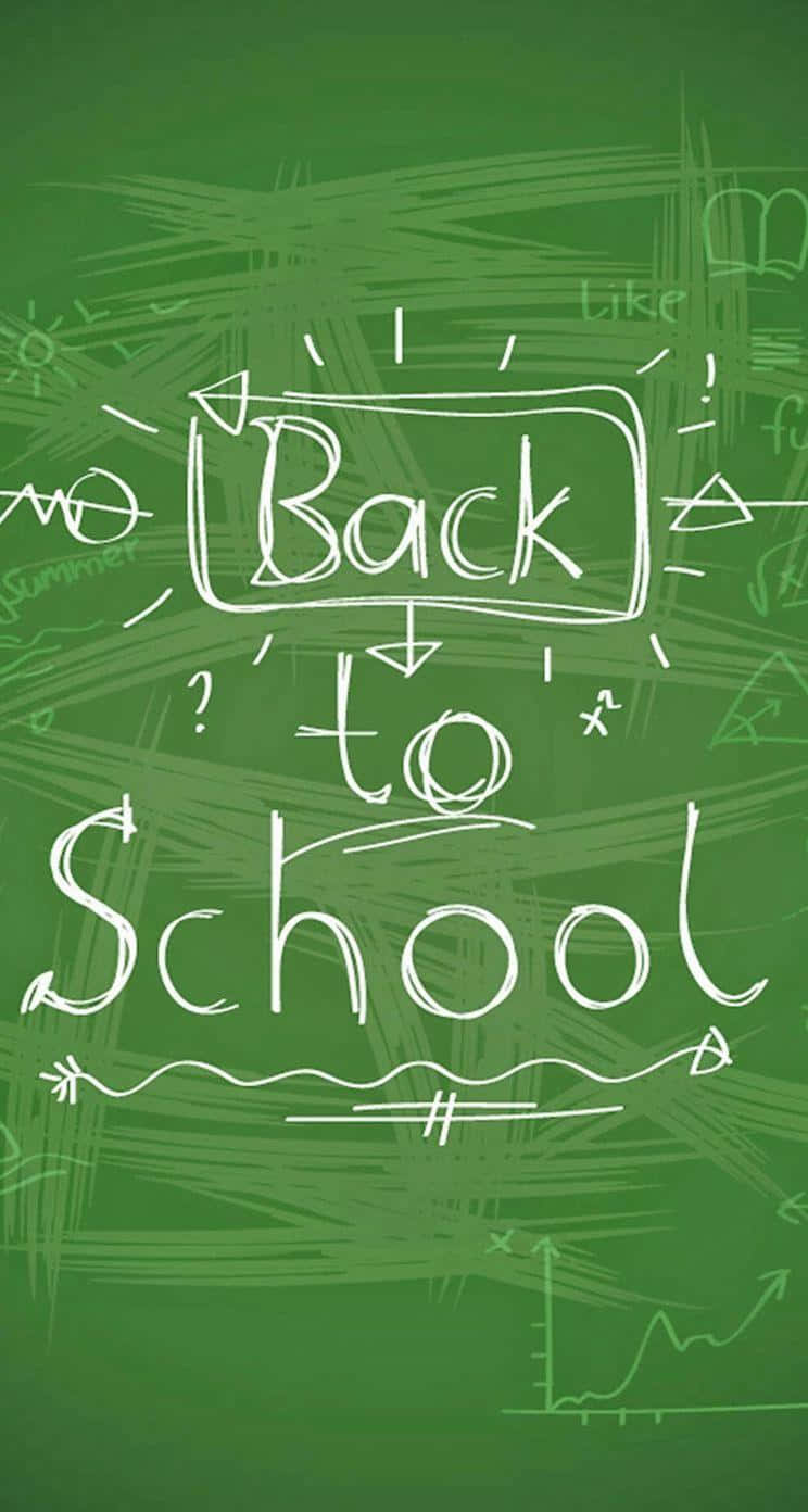 Back To School Chalk Writing Blackboard Picture