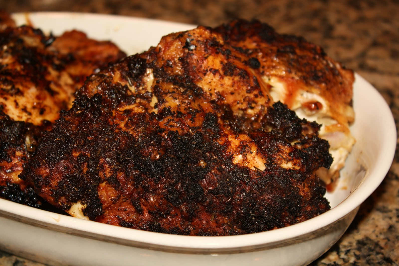 Enjoy a delectable meal of Blackened Chicken Wallpaper