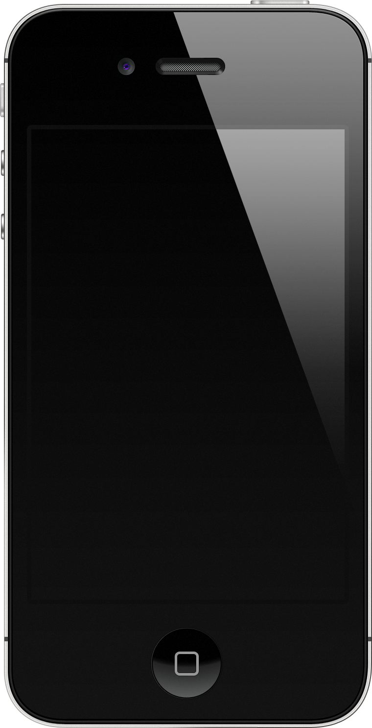 Blacki Phone Front View PNG