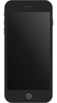 Blacki Phone Front View PNG